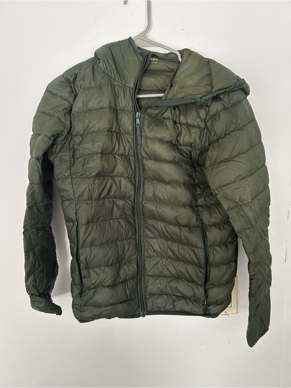 ☀️3/$25 Wantdo green puffer jacket small